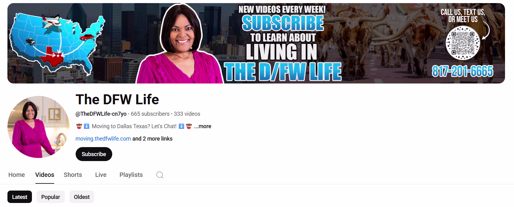 A copy paste real estate YouTube channel from Living in Dallas Texas called the DFW Life.