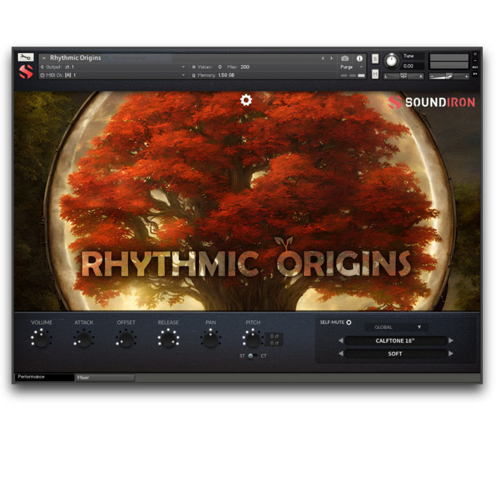 Thumbnail: Soundiron Rhythmic Origins - 73 Concert Drums & Hand Percussion for Kontakt