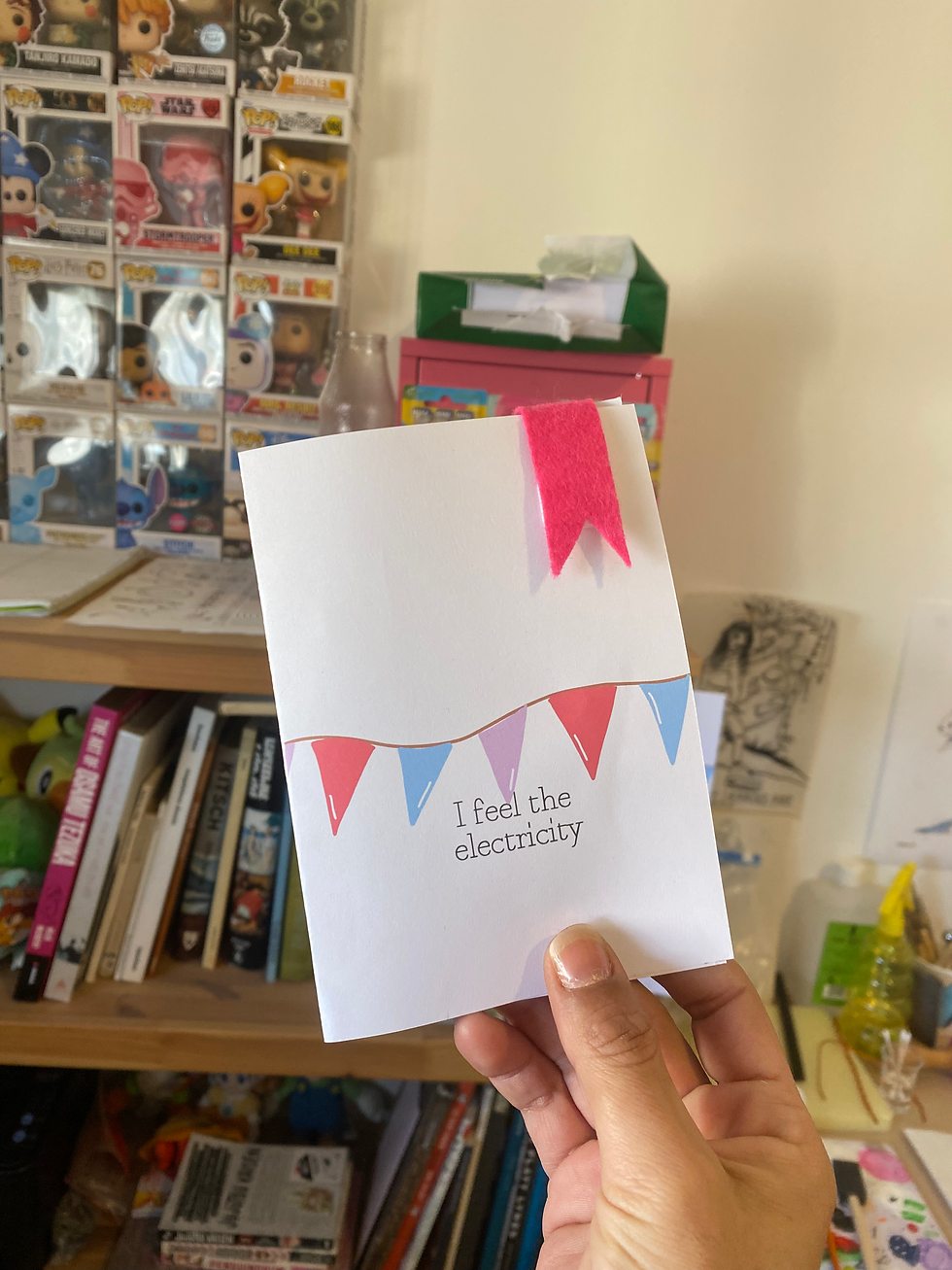 Bumping Cars greeting card