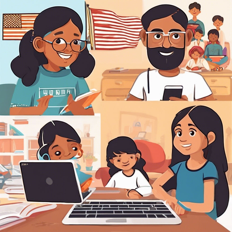 Indian and non-Indian children living in the USA studying Hindi online through Zoom.jpg