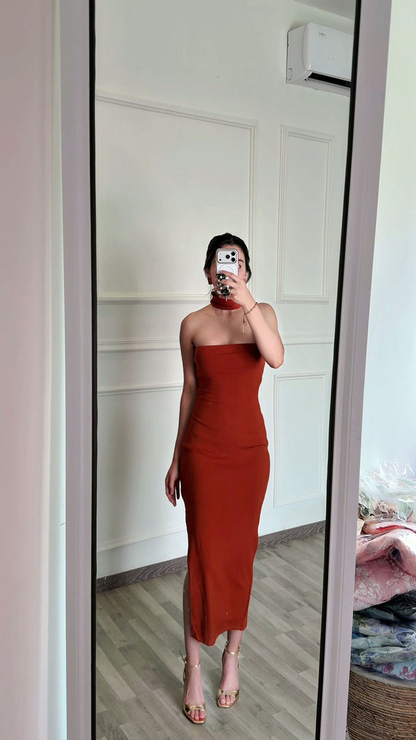 Miniatura: VESTIDO GRETTA TERRACOTA