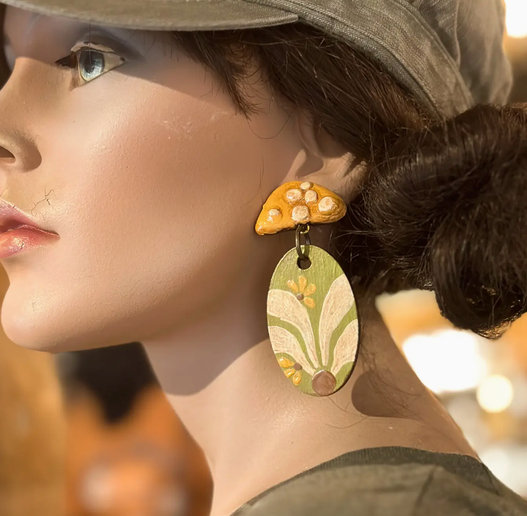 Thumbnail: Mushroom & Daisy Earrings