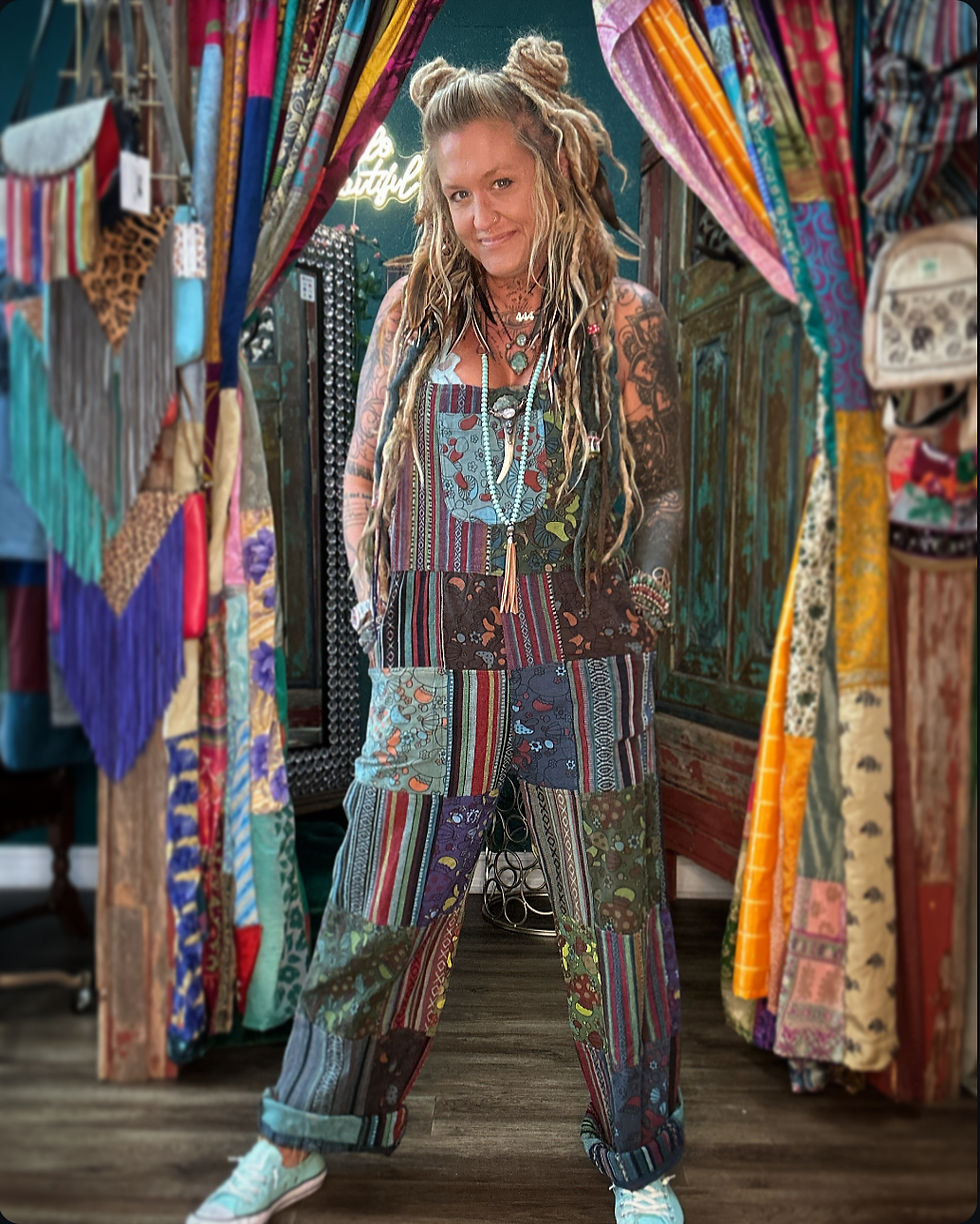 Thumbnail: Mushroom Patchwork Jumpsuit