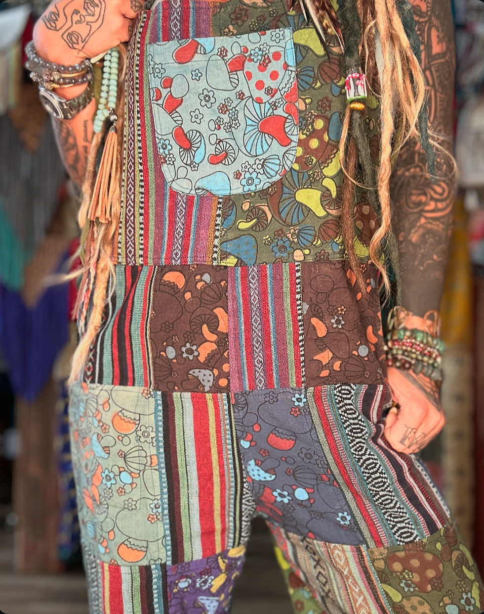 Thumbnail: Mushroom Patchwork Jumpsuit