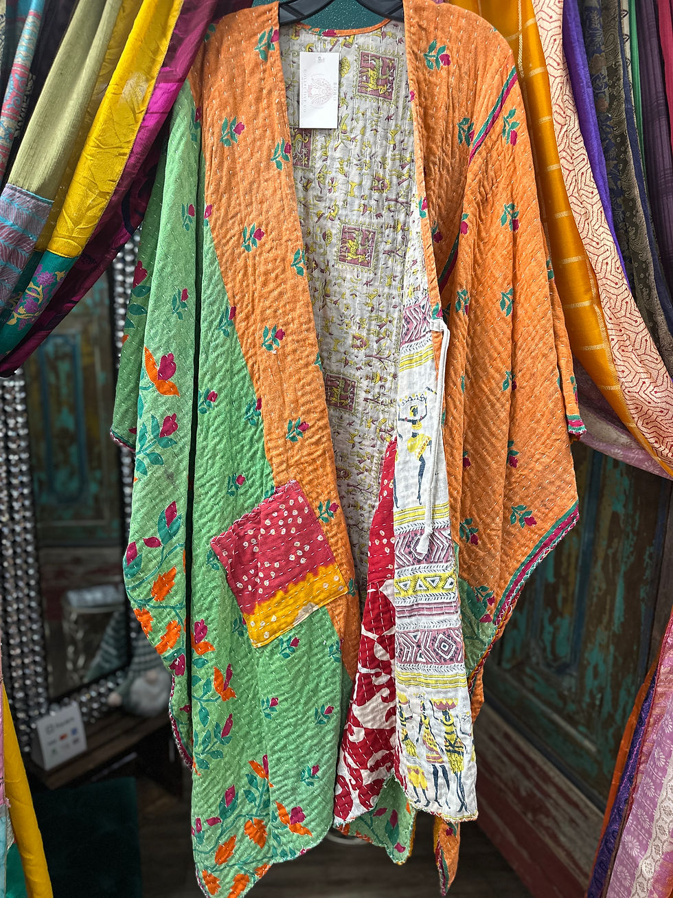 Thumbnail: MGC - Reversible Kantha Jacket Kimono