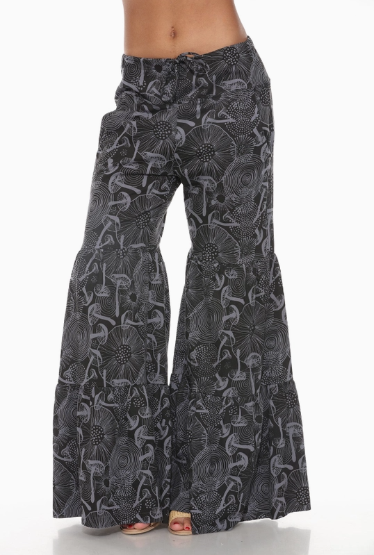 Thumbnail: Mushroom Tiered Jersey Pants