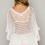 Thumbnail: Oversize v-neck short sleeve peace sign sweater