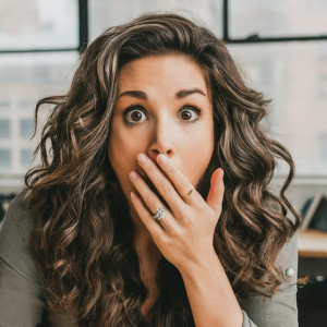 A woman in shock