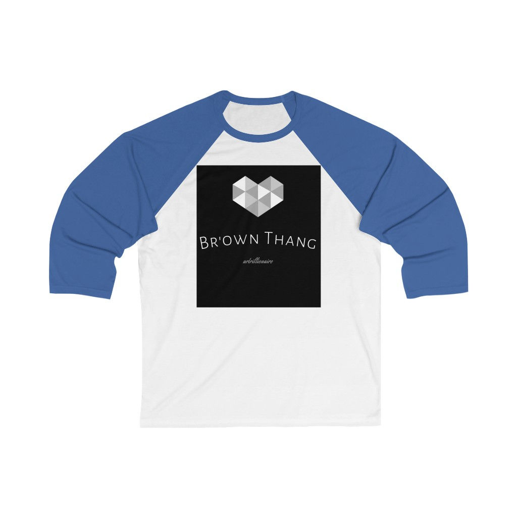 Urtrillionaire Br'own Unisex 3/4 Sleeve Baseball Tee