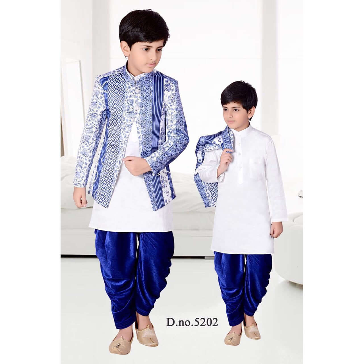 urtrillionaire Stylish Dhoti Kurta for Boys- Blue