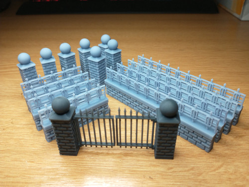 28mm Wall with Railings Set | Sabotag3d
