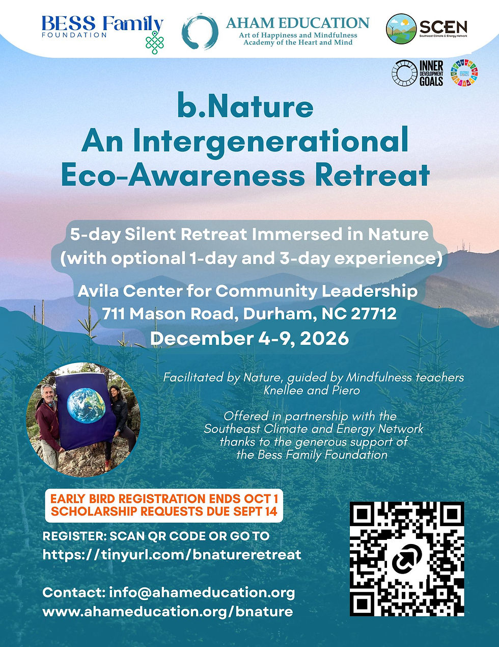 b.Nature In-Person Retreat this December in North Carolina!