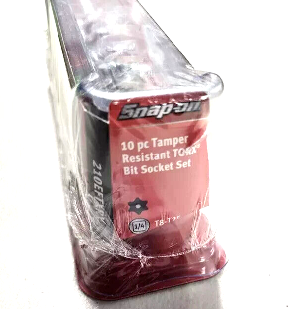 New Snap-on™ 210EFTXRY 10pc 1/4" & 3/8" Drive Tamper-Resistant Torx Socket Set