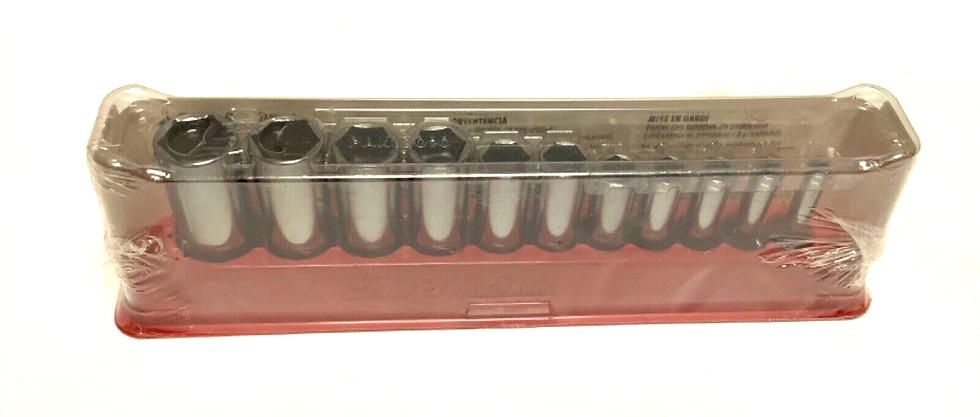 New Snap-on™ 3/8" drive 1/4" thru 7/8" 6-point deep Socket Set 211SFSY Sealed