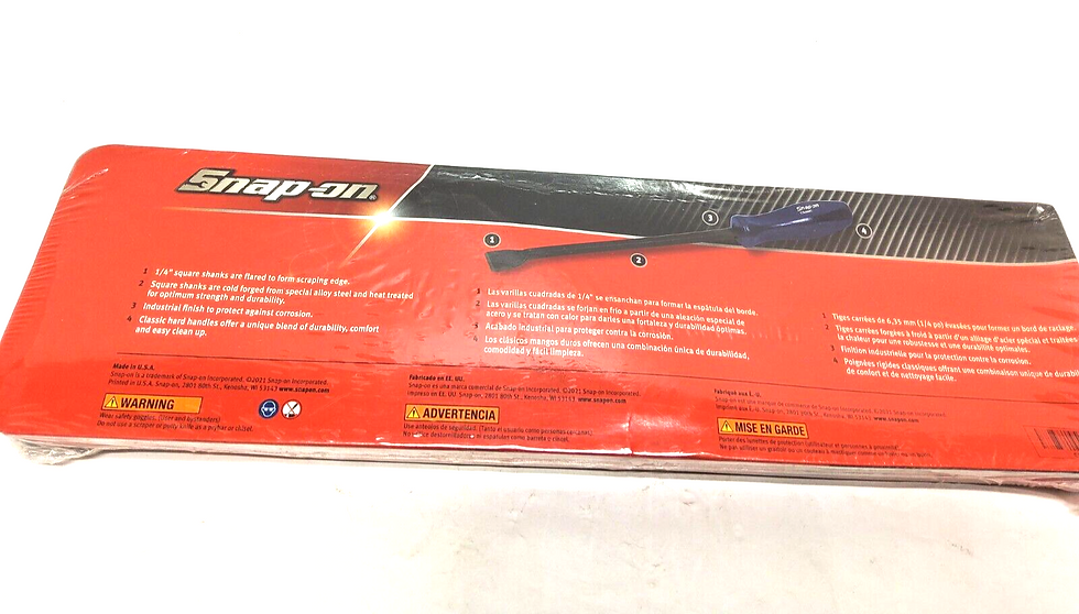 Thumbnail: New Snap-on™ 3-pc Power Blue Hard Handled Carbon Scraper Set CSA300A CSA300AMB