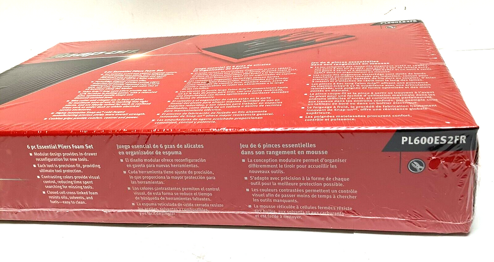 Thumbnail: New Snap-on™ 6-pc Heavy Duty Pliers Set PL600ES2FR Red in Foam Sealed