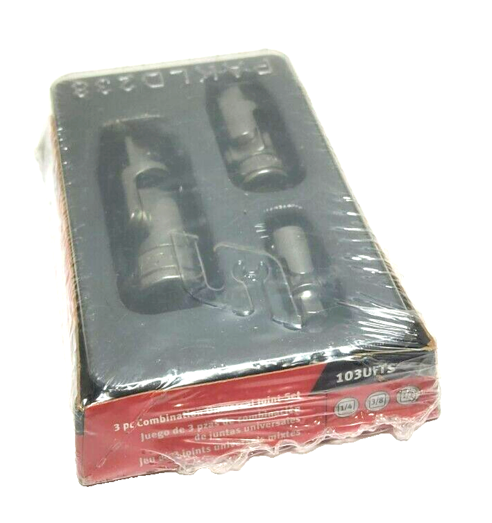 New Snap-on™ 1/4" 3/8" 1/2" drive Universal Joint Adaptor Set 103UFTS TMU8B FU8A