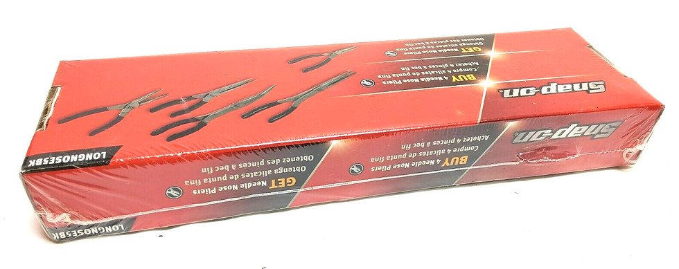 Thumbnail: New Snap-on™ LONGNOSE5BK 5pc Needle Nose Pliers Black 411CF 96CF 97CF 911CF
