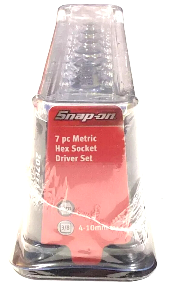 New Snap-on™ 207EFAMY 7-pc 3/8" Drive Metric Allen Hex Bit Socket Set 4 - 10 mm