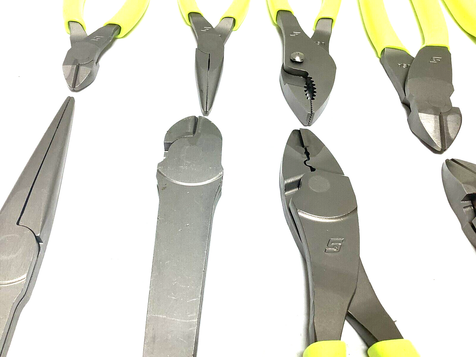 Thumbnail: New Snap-on™ 12-pc Essential Heavy Duty Hi-Viz Yellow Plier Set