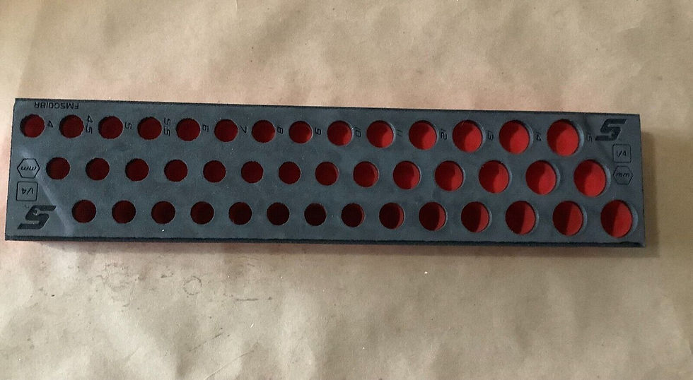 Thumbnail: New Snap-on Foam Organizer Tray for 42pc 1/4" Drive METRIC Socket Set FMS001BR