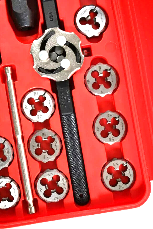 Thumbnail: New Snap-on™ TDM117A 3 to 12 mm NF / NC METRIC Tap and Die Set