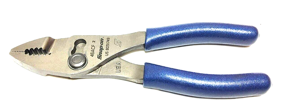 NEW Snap-on 6" Power Blue Vinyl Grip Combination Slip Joint Pliers 46ACF 46ACFMB