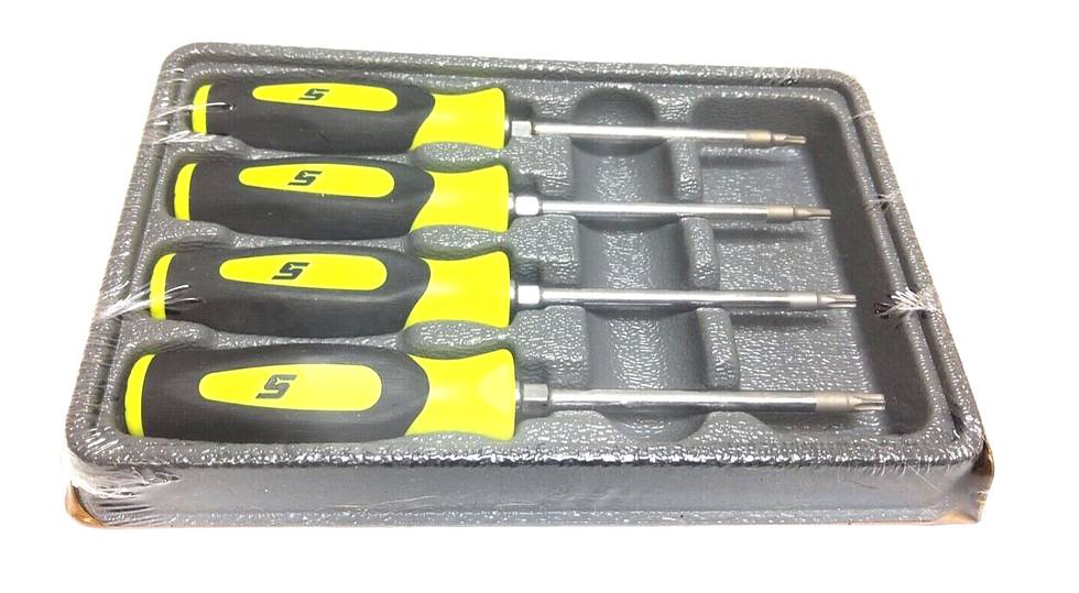 Thumbnail: New Snap-on™ Instinct Yellow Soft Handled 4c Mini Torx Screwdriver SET SGTX40BHV