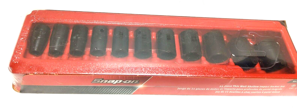NEW Snap-on 1/2" drive 3/8" - 1" 6-point Thin Walled Impact Socket Set 311IMFSY