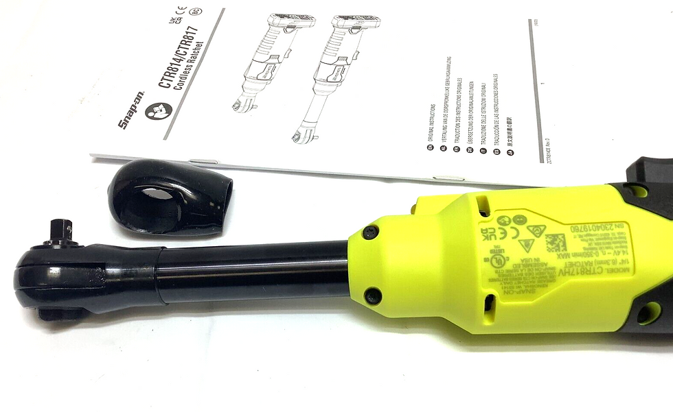 Thumbnail: New Snap-on™ Lithium Ion CTR817HVDB 14.4V 1/4" drive Brushless Long Neck Ratchet