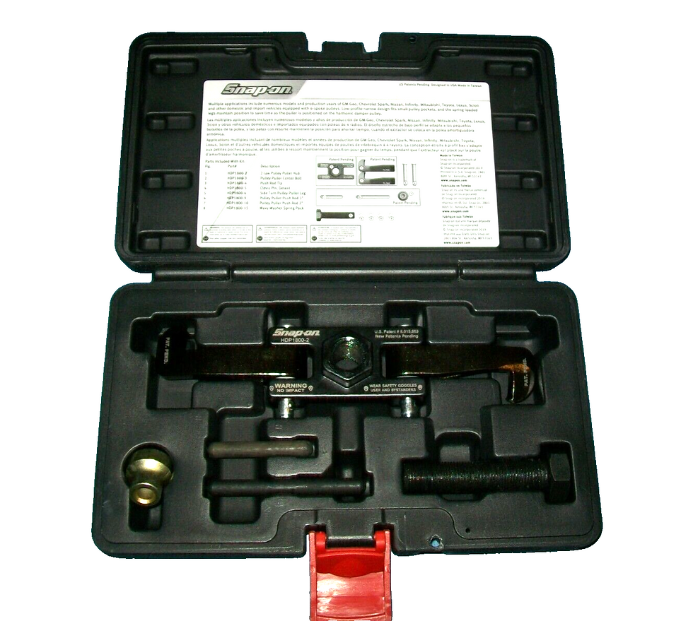 New Snap-on™ HDP1740 Two-Jaw Harmonic Pulley Puller Small Cars w 4-Spoke Pulley