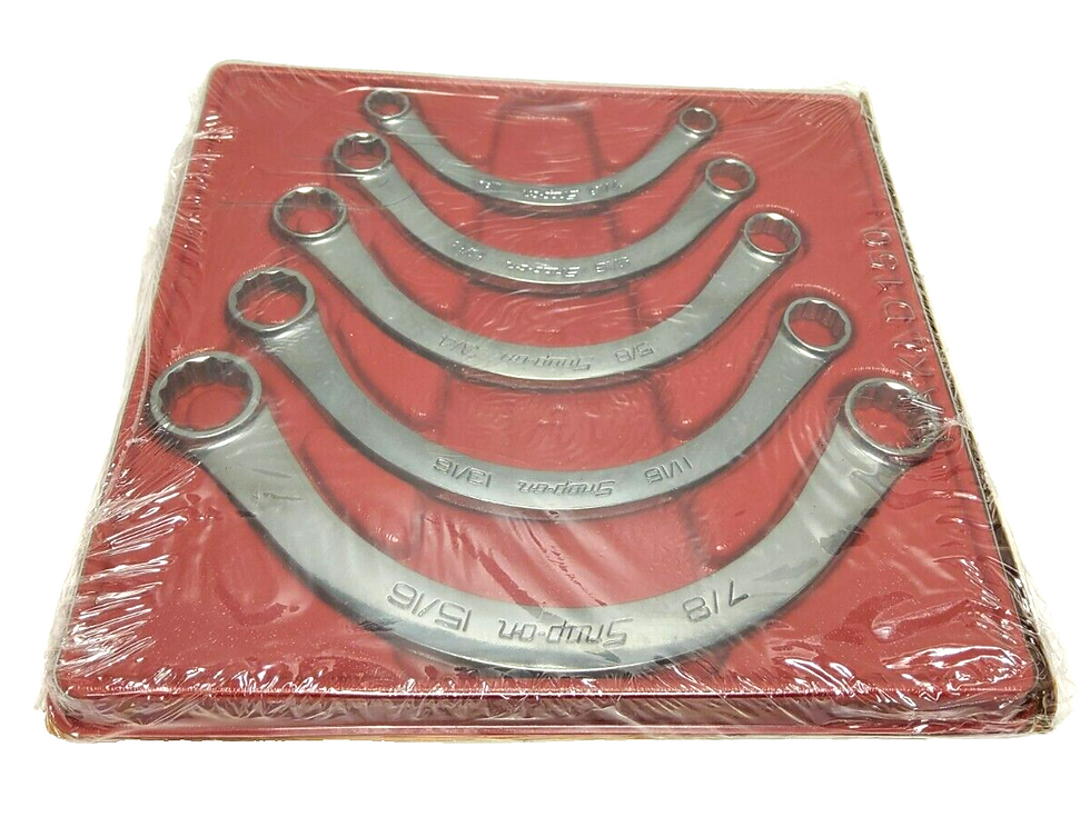 Thumbnail: NEW Snap-on™ 7/16" to 15/16" 12-point box Half-moon Obstruction Wrench Set CX605