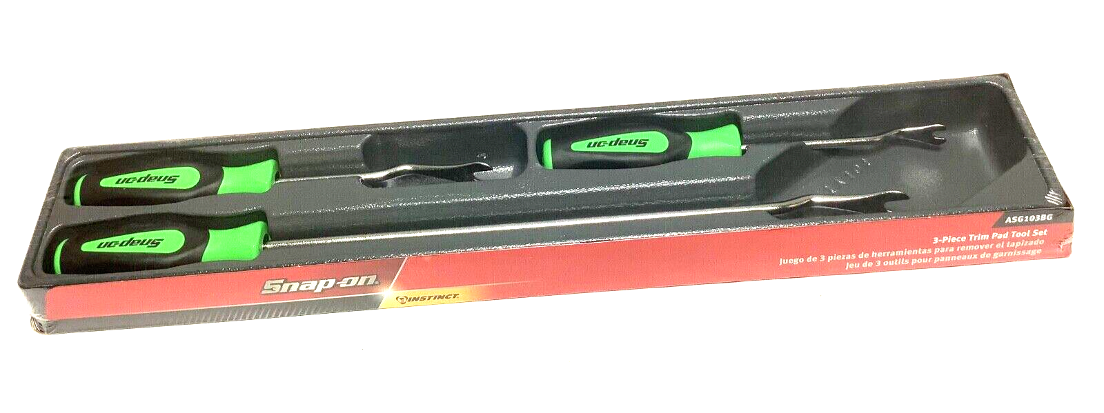 New Snap-on™ ASG103BG Instinct Green Soft Grip Trim Pad Removal Tool Set Sealed