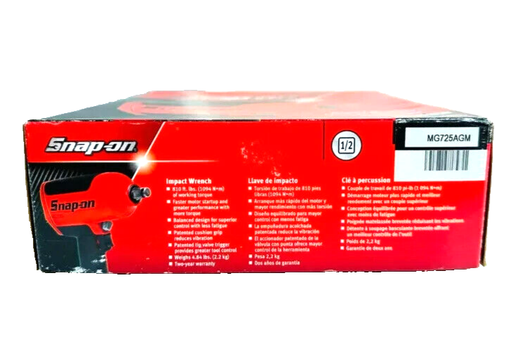 Thumbnail: New Snap-on™ 1/2" Drive Heavy-Duty Gun Metal Air Impact Wrench MG725AGM