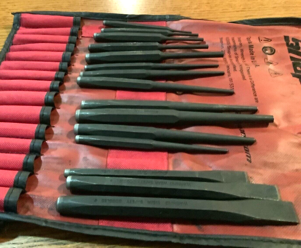 Thumbnail: New Snap-on PPC715BK 15-piece Punch and Chisel Set in Bag Sealed