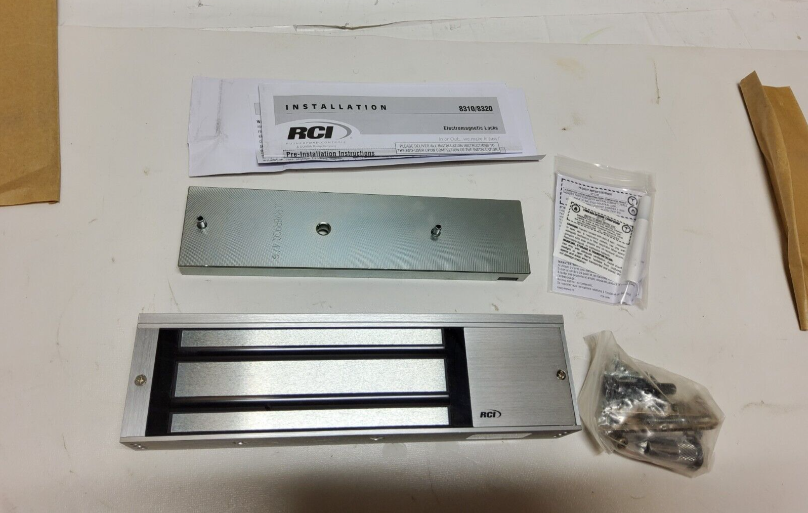 Rutherford Controls RCI 8310 Multimag Electromagnetic Lock 8310 x 28 Aluminum