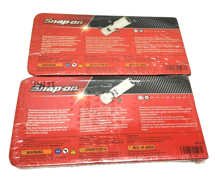 Thumbnail: NEW Snap-on™ 3/8" drive 13pc 6pt SAE & Metric DEEP Universal SWIVEL Socket Sets