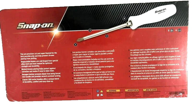 Thumbnail: New Snap-on™ 7 Piece Pearl White Hard Handle Screwdriver Set SDDX70APW