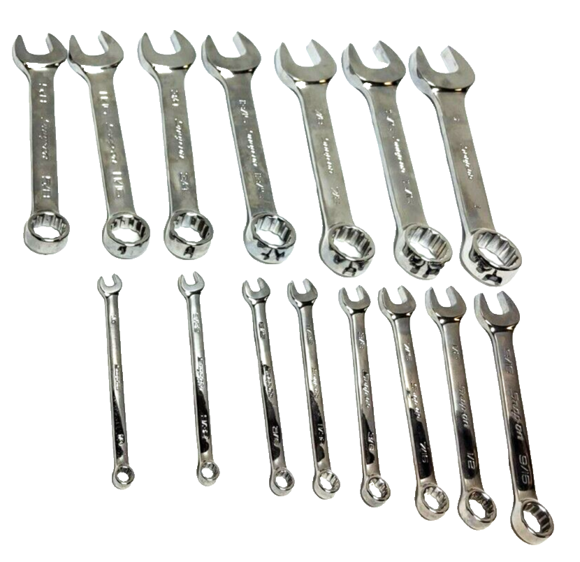 Thumbnail: New Snap-on™ OEXS715K 1/4" thru 1" 15-piece Short Combination Wrench Set Sealed