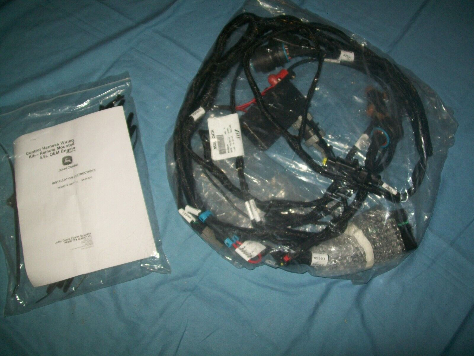 New John Deere RE566740 Control Harness Wiring Kit 4 Remote Mounted 4.5L Engine