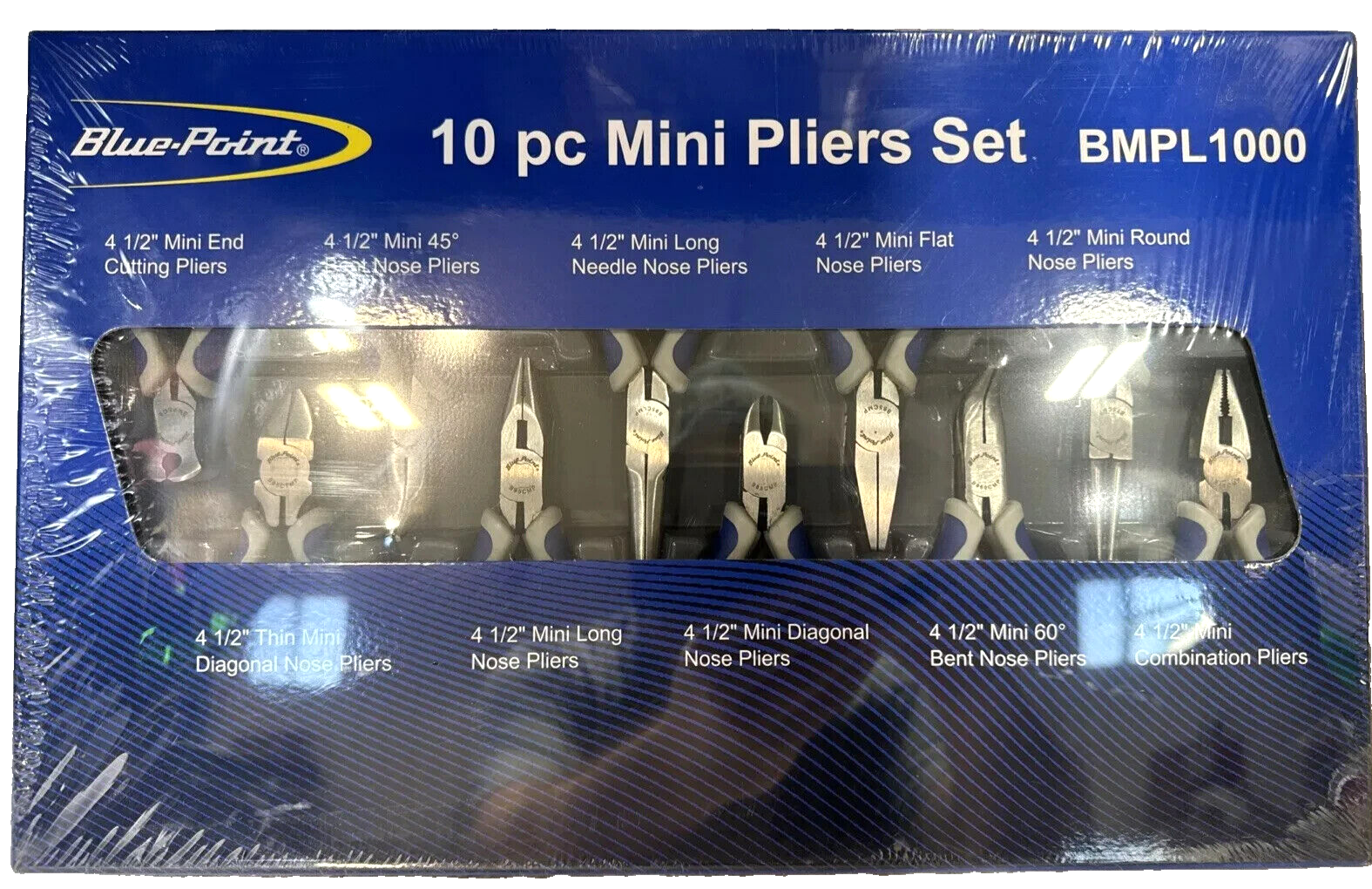 New Blue-Point® 10pc Mini Combination Plier & Cutter Set BMPL1000 Vinyl Grip