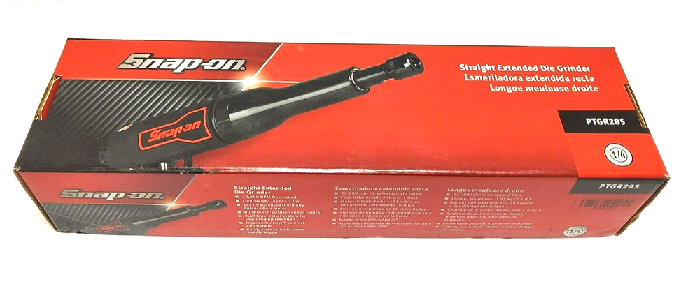 New Snap-on™ PTGR205 Cushion Handle 1/4" collet Air Powered LongNeck Die Grinder
