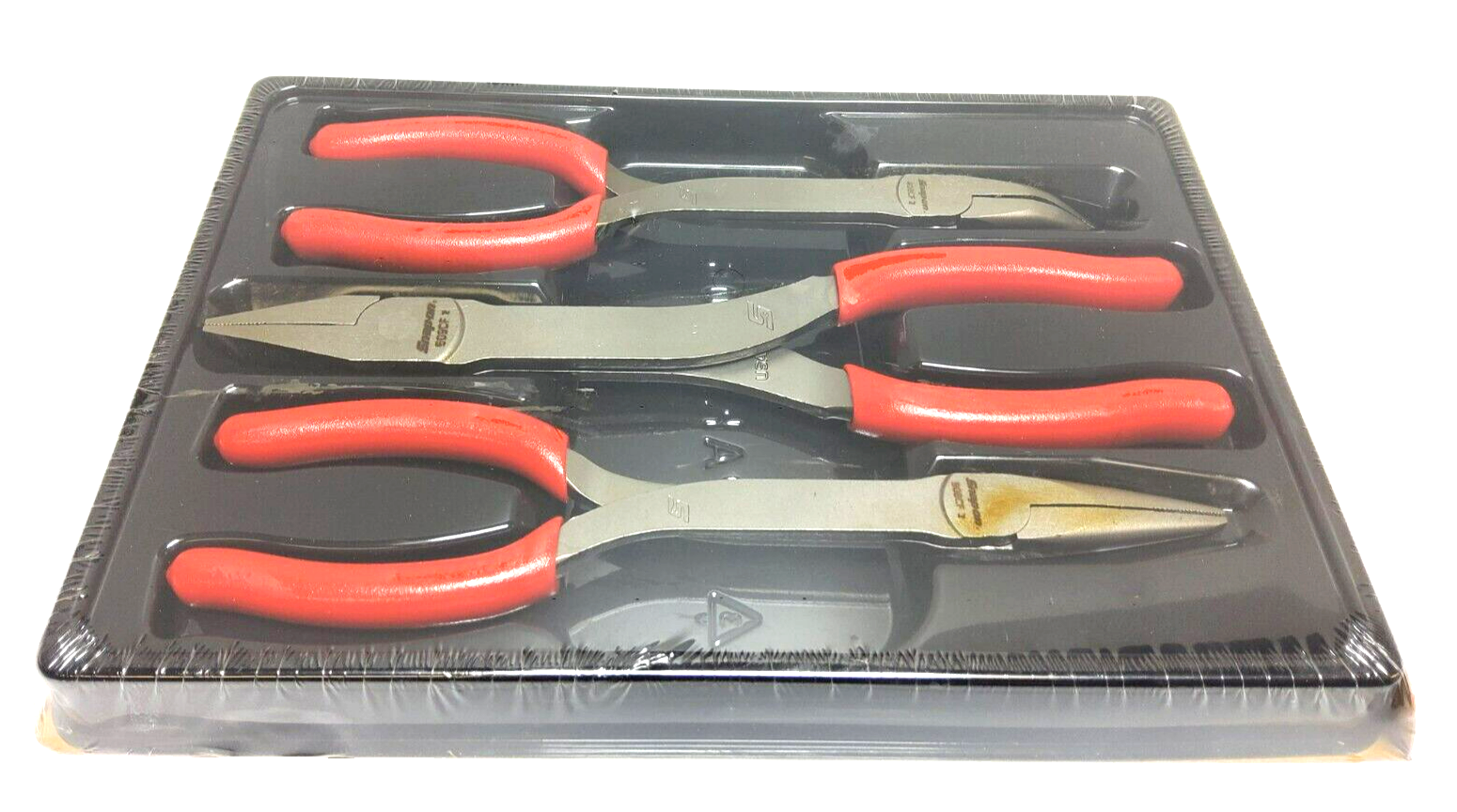 New Snap-on™ PL308CF 3pc 8" long Straight Bent Angled Jaws Needle Nose Pliers
