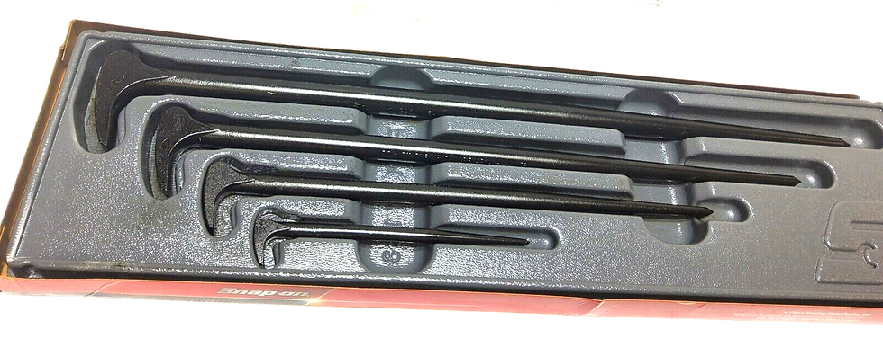 Thumbnail: NEW Snap-on™ PBS704 Spud Rolling Head Ladyfoot Prybar Set 6" 12" 16" 20" long