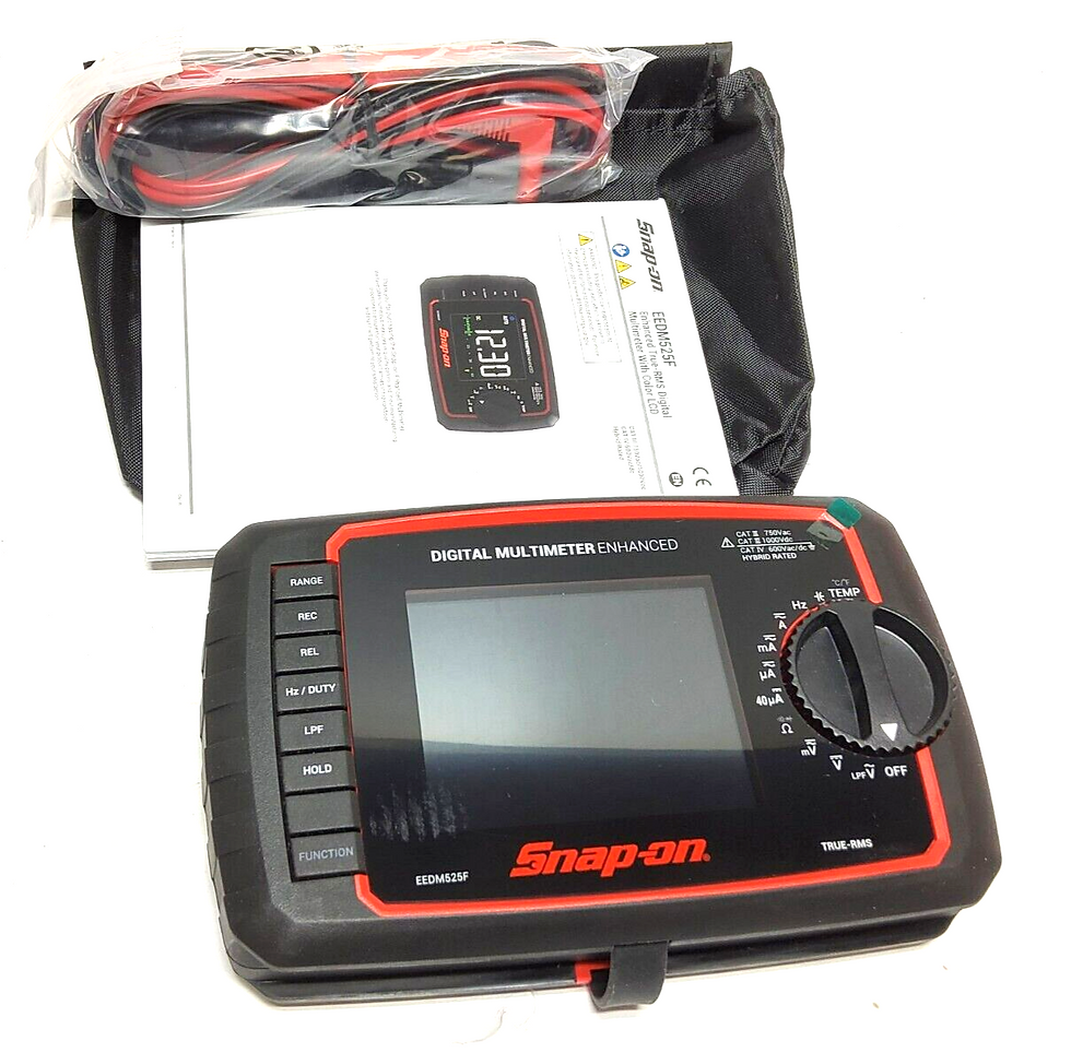 NEW Snap-on™ EEDM525F Enhanced Digital Multimeter DMM Multi-Color LCD UNused