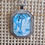 Thumbnail: Hand-Painted Watercolor Necklace - Palms in Blue