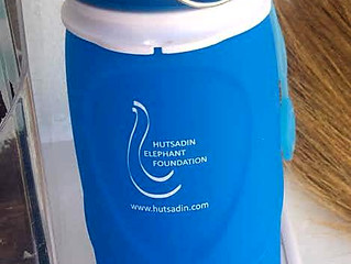Collapsable Hot and Cold water bottle with Hutsadin Motif