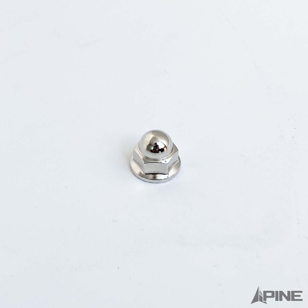 Thumbnail: M6 chrome flange dome nut