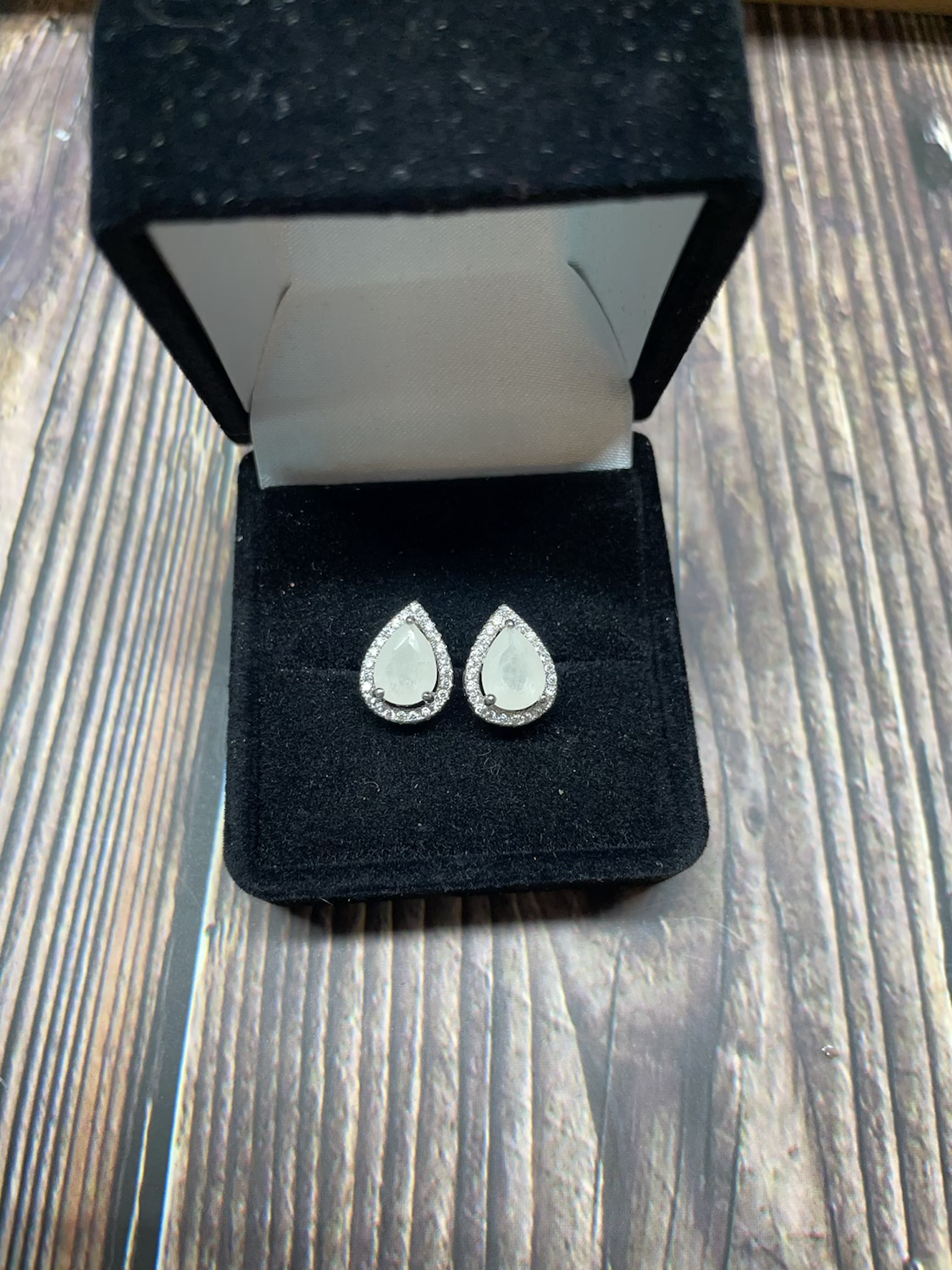 Teardrop Halo Earrings
