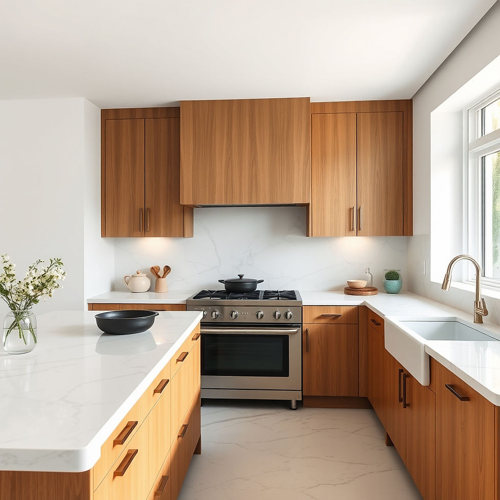 Non-toxic kitchen design with natural materials and clean cookware 2026